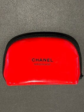 CHANEL Red Makeup Pouch